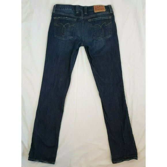 Lucky Brand Jeans Lody Straight Leg 4 27 Low Rise Medium Dark Wash - Picture 8 of 8